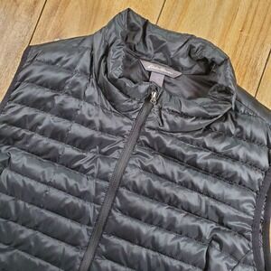 Eddie Bauer EB700 Down Vest Black Womens XXL Quilted Puffer Hiking Outdoors